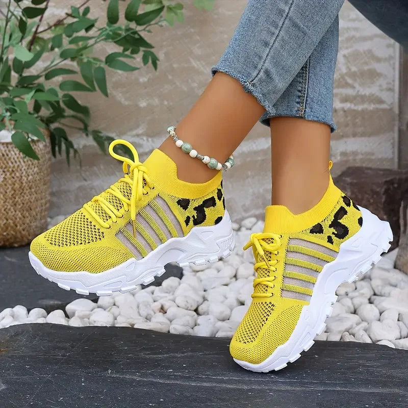 Tênis Feminino Casual Knit Ultra Confort