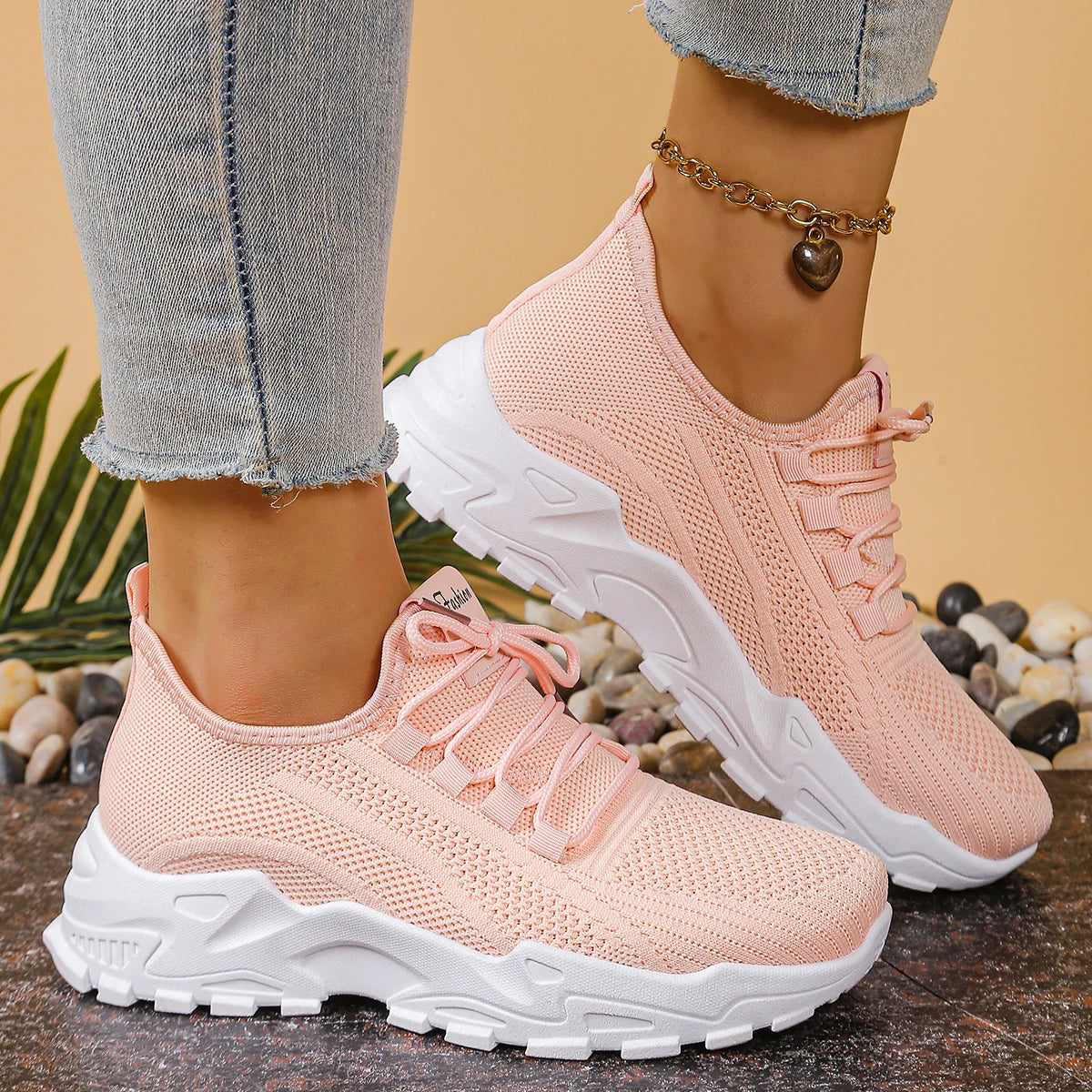 Tênis Feminino Casual Knit Ultra Confort